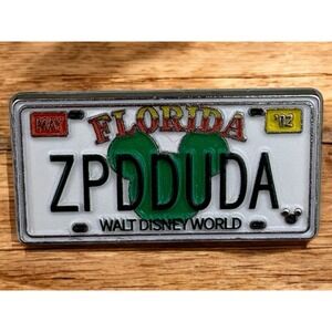 Walt Disney World Trading Pins 2007 License Plate "ZPDDUDA" Pin 7 Of 11